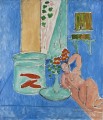 Goldfish and a Sculpture abstract fauvism Henri Matisse